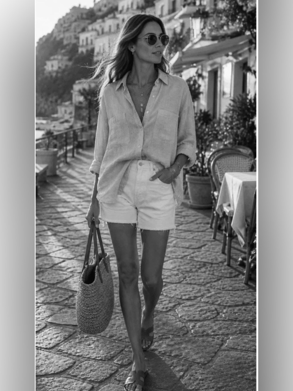 MAGASCHONI Lightweight Linen Shirt Long Sleeve Collared Button-Up Sz L White NWT